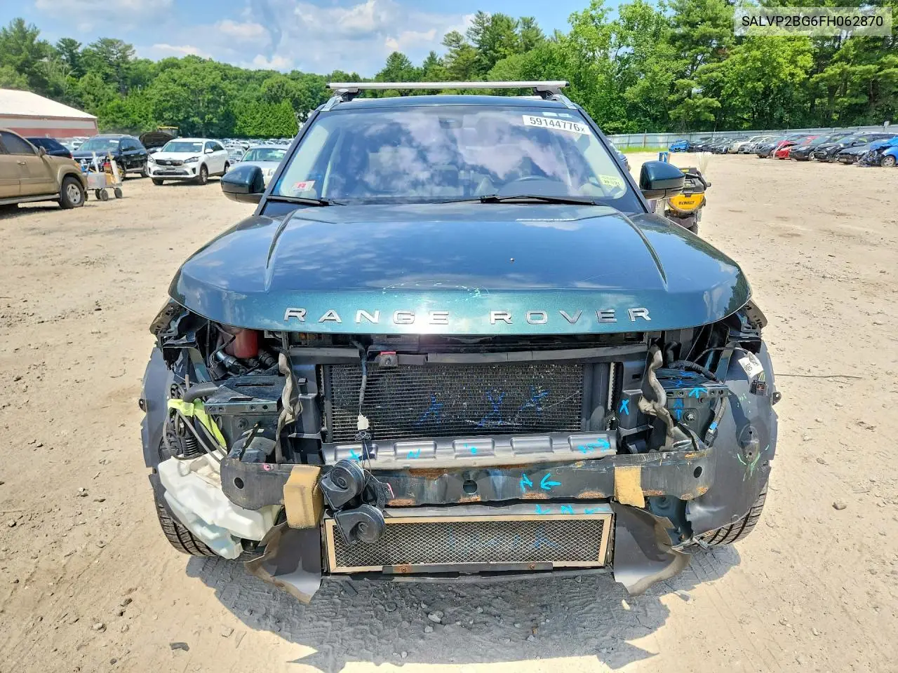 2015 Land Rover Range Rover Evoque Pure Plus VIN: SALVP2BG6FH062870 Lot: 59144776
