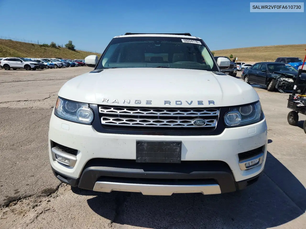 2015 Land Rover Range Rover Sport Hse VIN: SALWR2VF0FA610730 Lot: 59224116