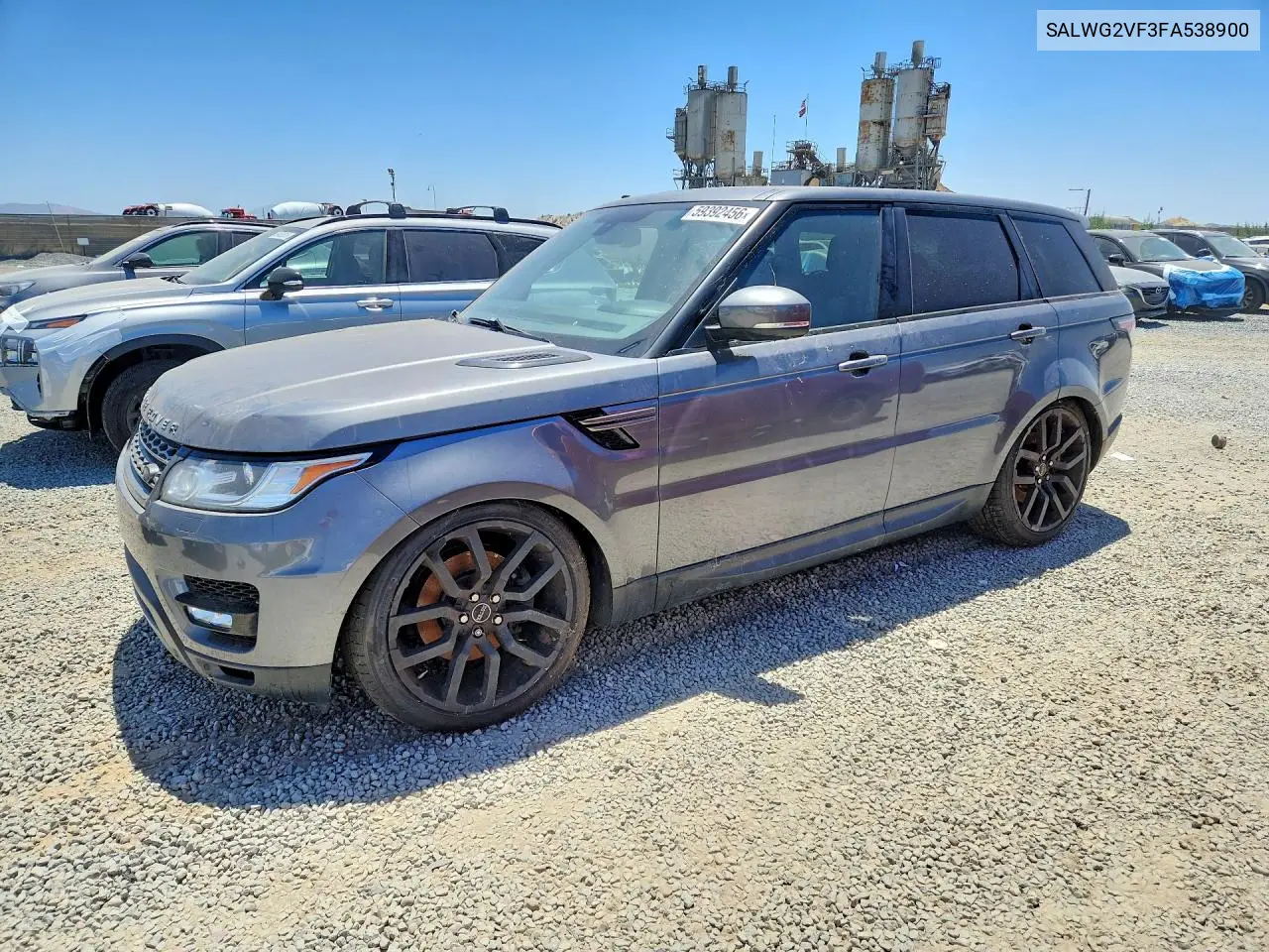 2015 Land Rover Range Rover Sport Se VIN: SALWG2VF3FA538900 Lot: 59392456