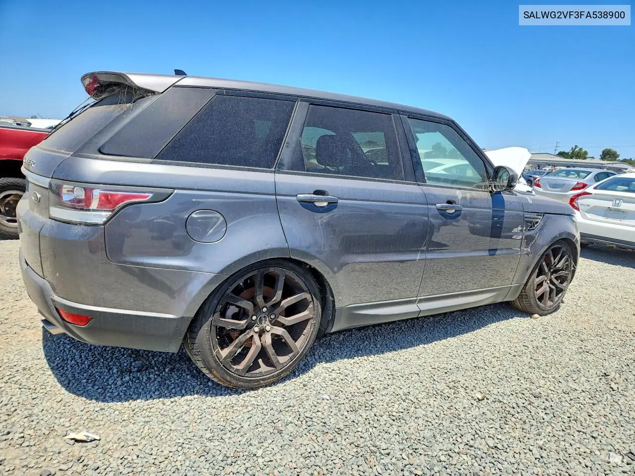 2015 Land Rover Range Rover Sport Se VIN: SALWG2VF3FA538900 Lot: 59392456