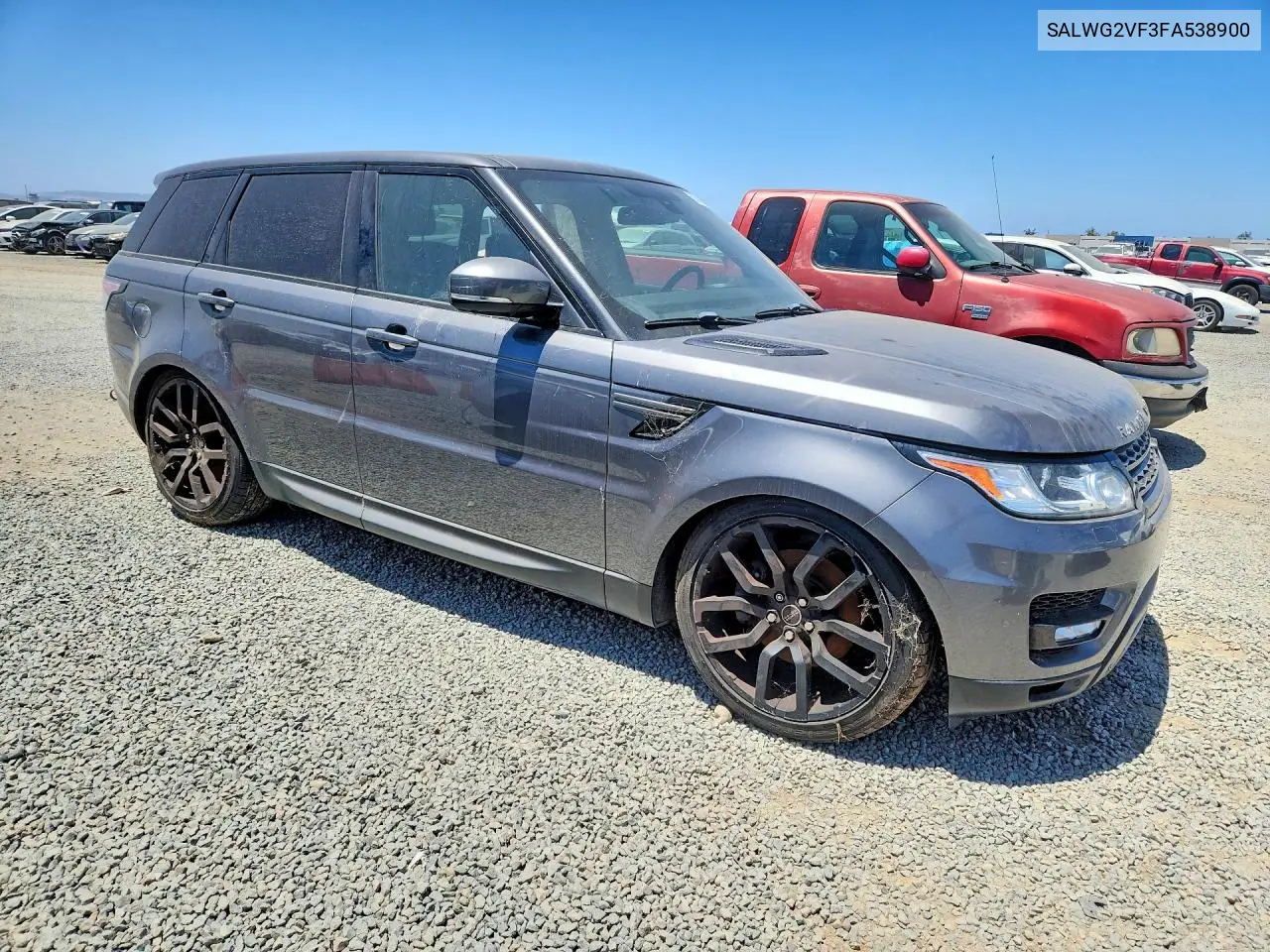 2015 Land Rover Range Rover Sport Se VIN: SALWG2VF3FA538900 Lot: 59392456