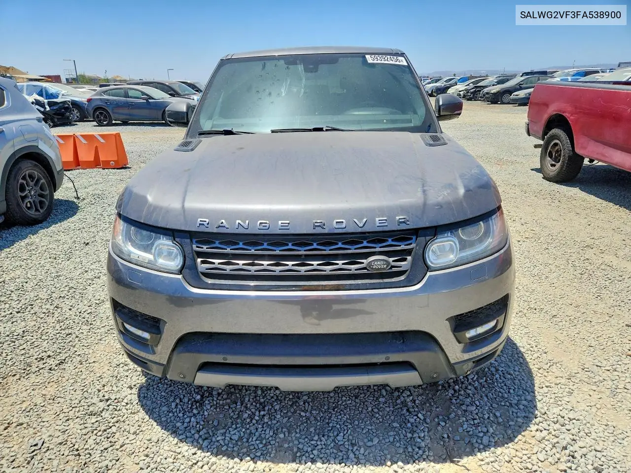 2015 Land Rover Range Rover Sport Se VIN: SALWG2VF3FA538900 Lot: 59392456