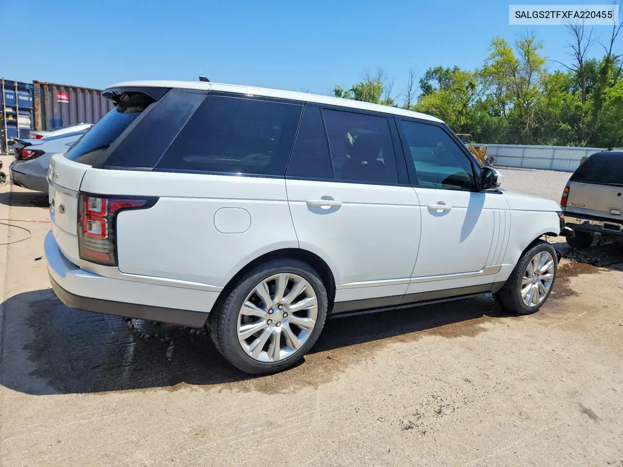 2015 Land Rover Range Rover Supercharged VIN: SALGS2TFXFA220455 Lot: 59802946