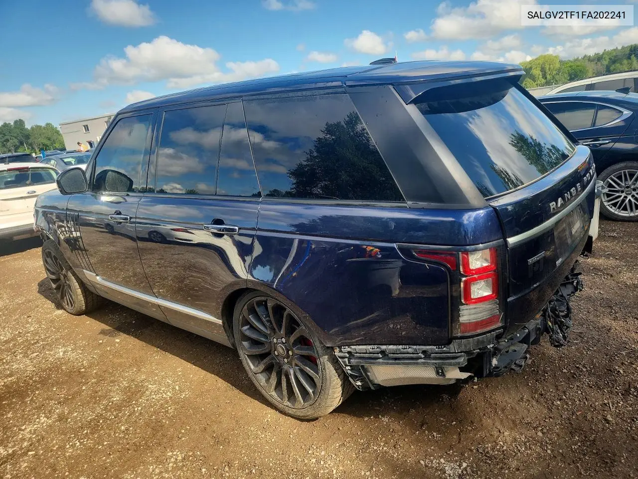 2015 Land Rover Range Rover Autobiography VIN: SALGV2TF1FA202241 Lot: 60441356