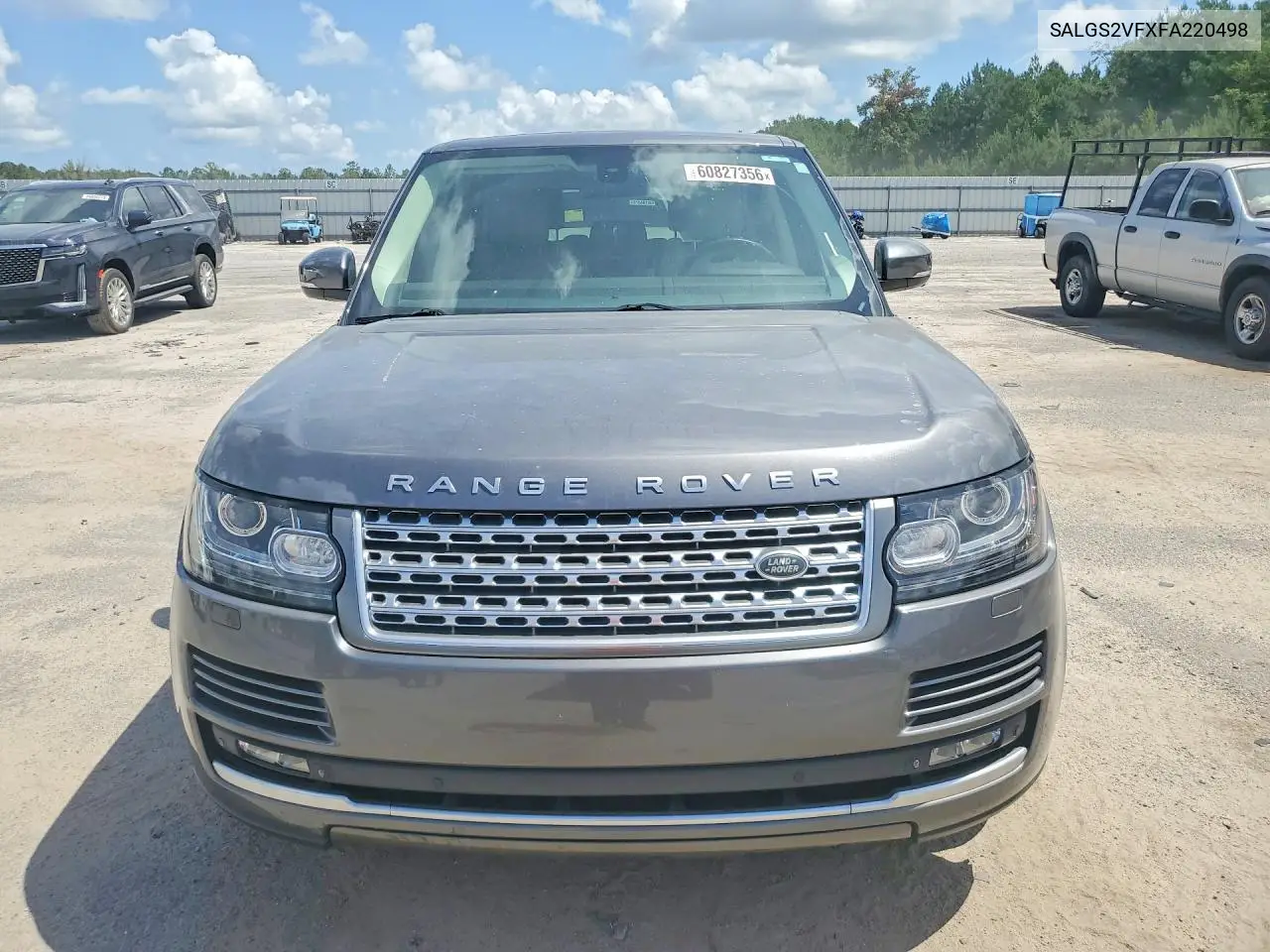 2015 Land Rover Range Rover Hse VIN: SALGS2VFXFA220498 Lot: 60827356