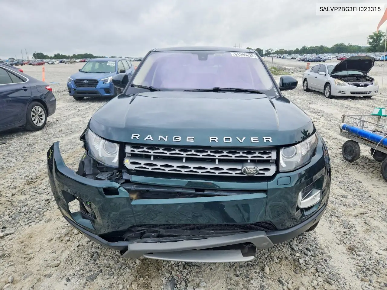 2015 Land Rover Range Rover Evoque Pure Plus VIN: SALVP2BG3FH023315 Lot: 61589026