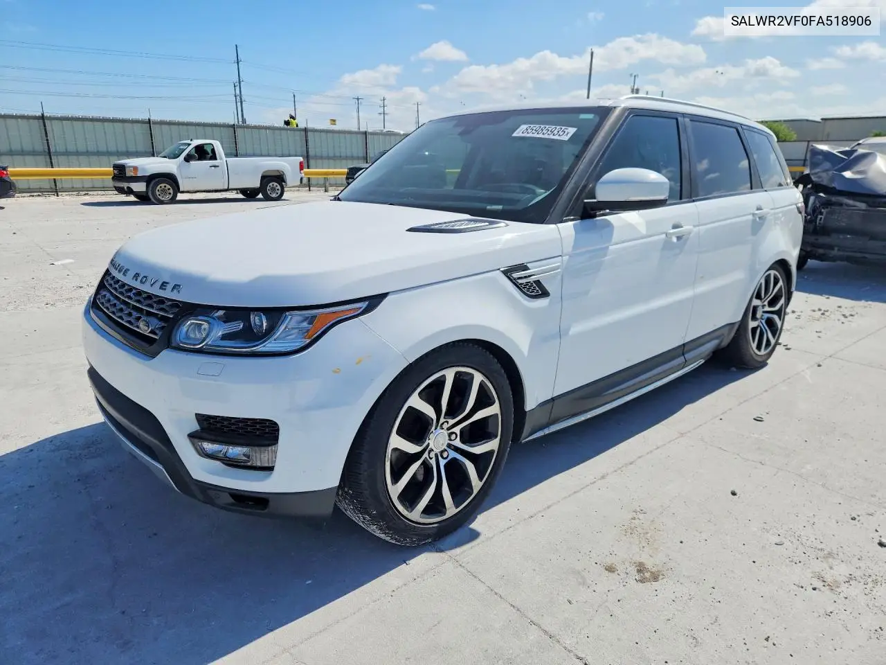 2015 Land Rover Range Rover Sport Hse VIN: SALWR2VF0FA518906 Lot: 85985935