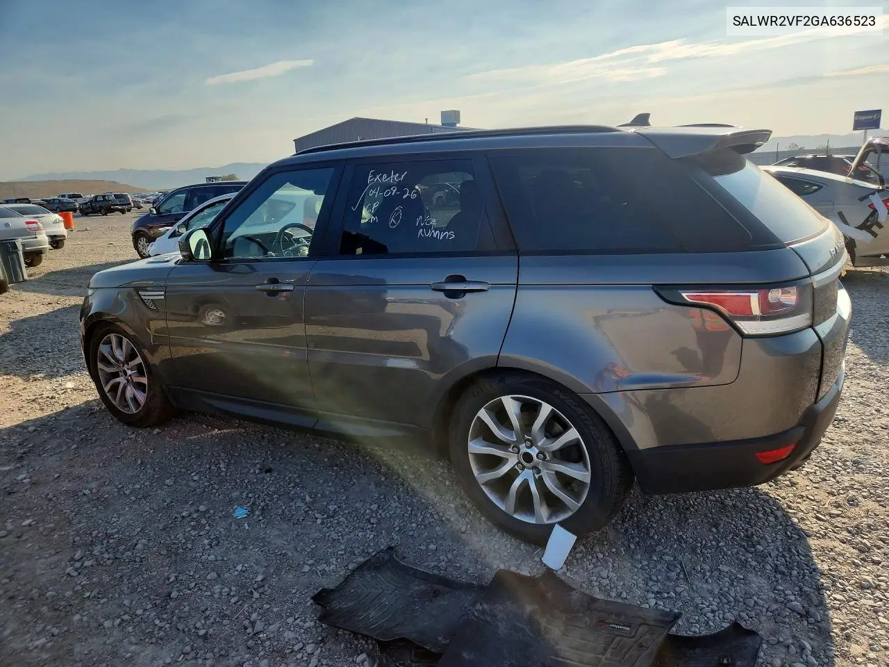 2016 Land Rover Range Rover Sport Hse VIN: SALWR2VF2GA636523 Lot: 52844456