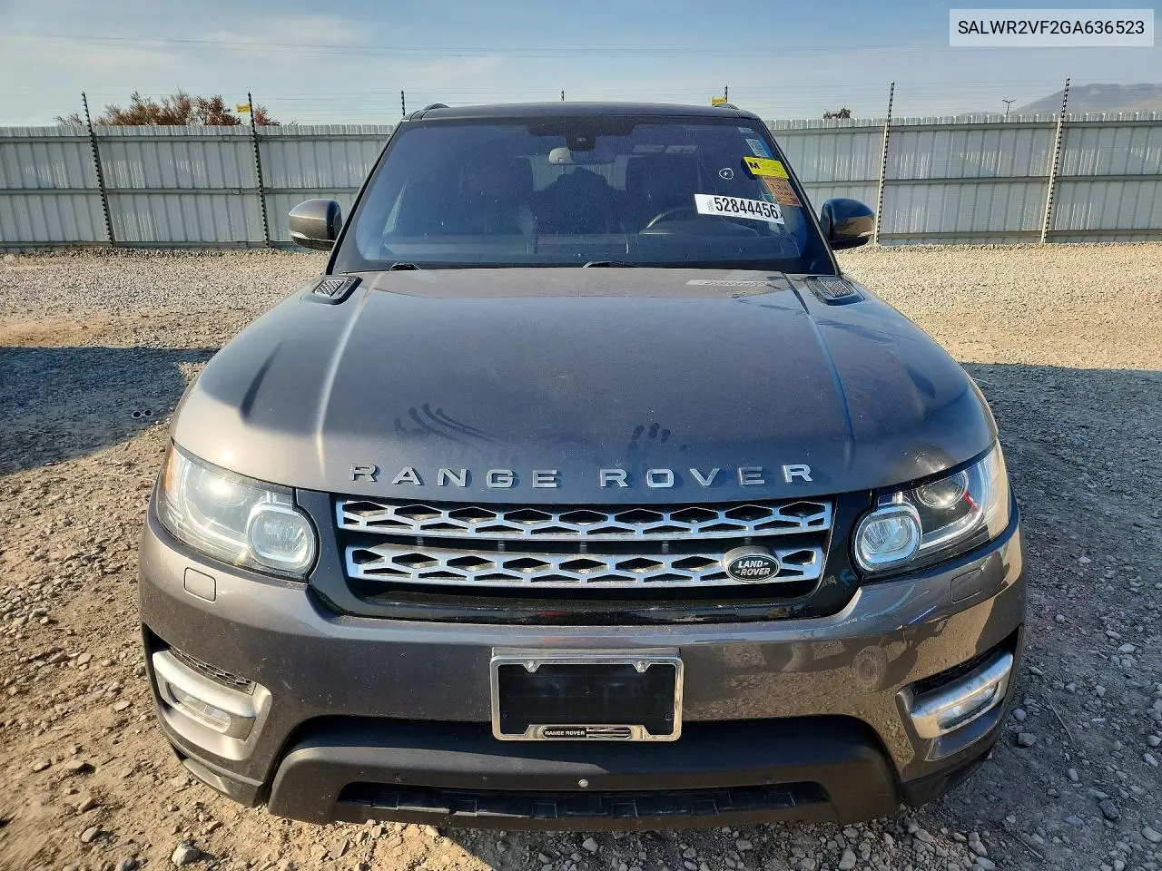 2016 Land Rover Range Rover Sport Hse VIN: SALWR2VF2GA636523 Lot: 52844456