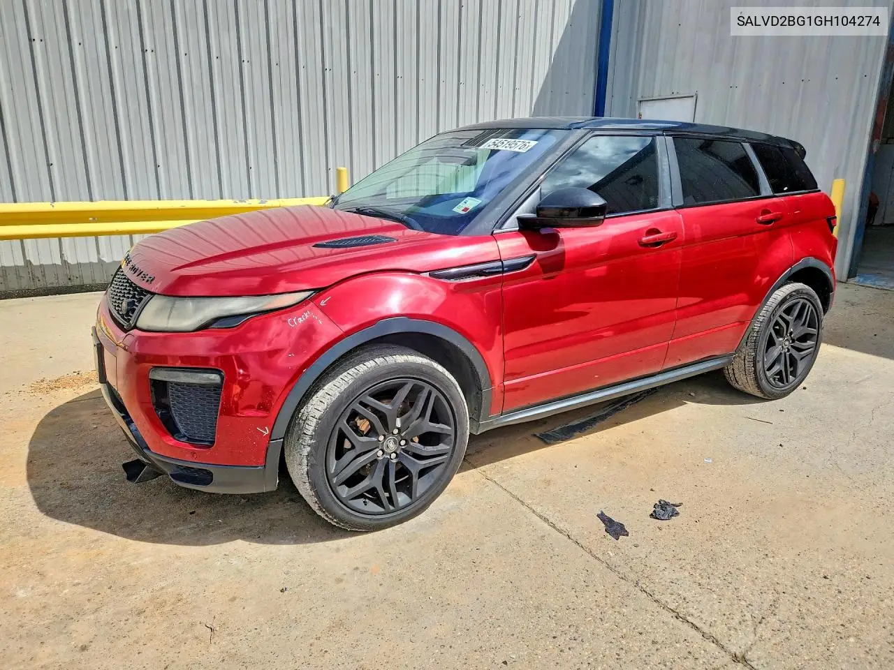 2016 Land Rover Range Rover Evoque Hse Dynamic VIN: SALVD2BG1GH104274 Lot: 54519576
