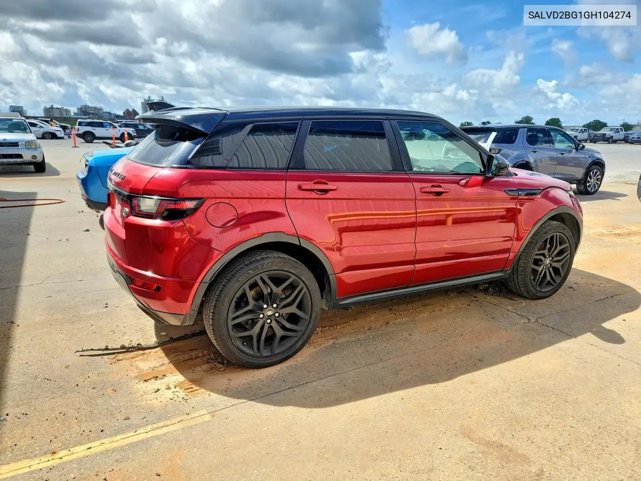2016 Land Rover Range Rover Evoque Hse Dynamic VIN: SALVD2BG1GH104274 Lot: 54519576