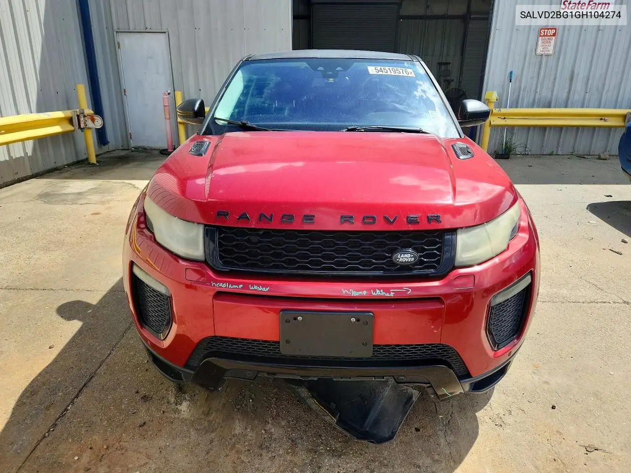 2016 Land Rover Range Rover Evoque Hse Dynamic VIN: SALVD2BG1GH104274 Lot: 54519576
