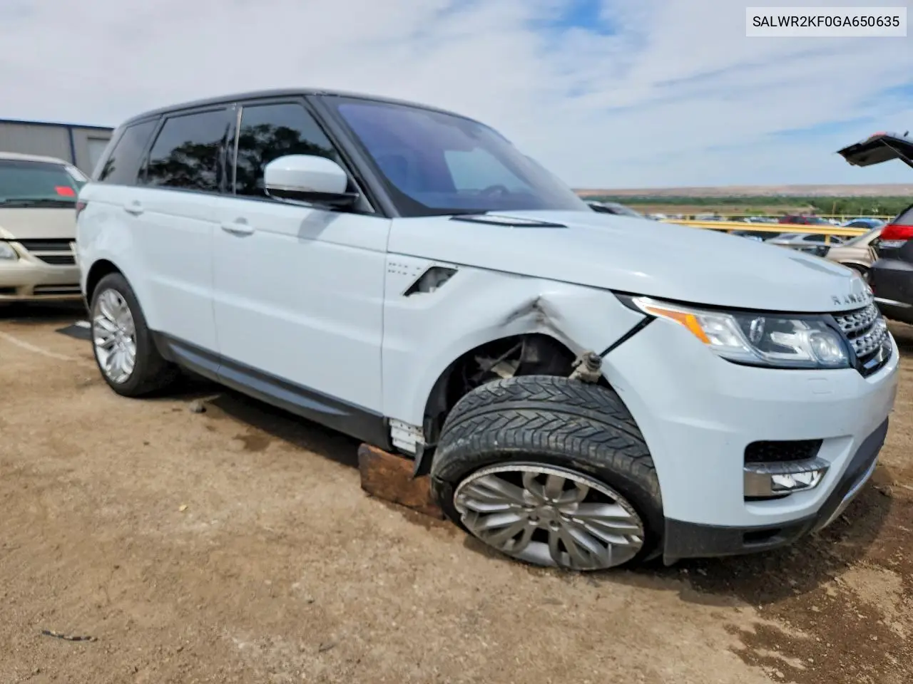 2016 Land Rover Range Rover Sport Hse VIN: SALWR2KF0GA650635 Lot: 54629196