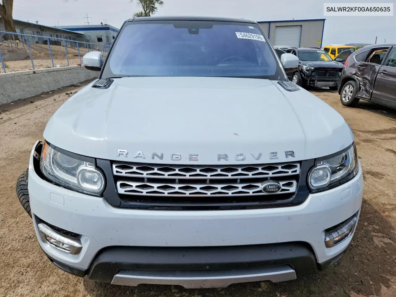 2016 Land Rover Range Rover Sport Hse VIN: SALWR2KF0GA650635 Lot: 54629196