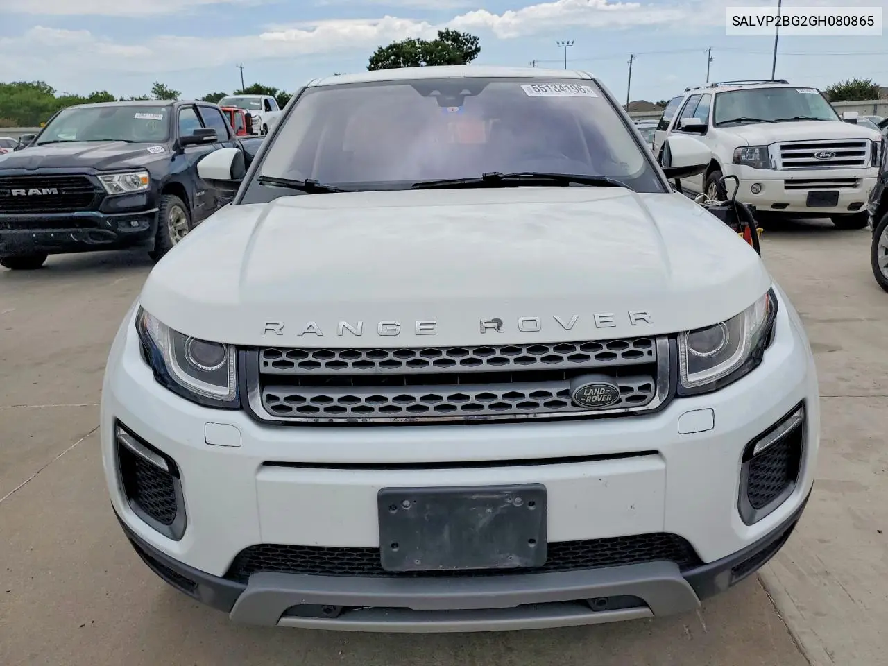 2016 Land Rover Range Rover Evoque Se VIN: SALVP2BG2GH080865 Lot: 55134196