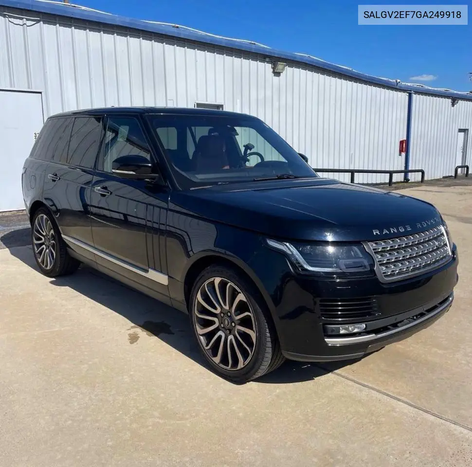 2016 Land Rover Range Rover Autobiography VIN: SALGV2EF7GA249918 Lot: 55659436