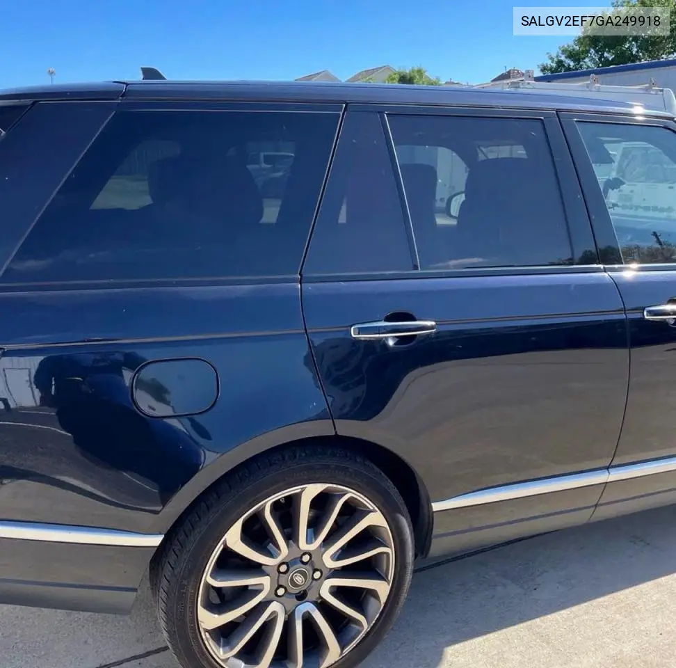 2016 Land Rover Range Rover Autobiography VIN: SALGV2EF7GA249918 Lot: 55659436