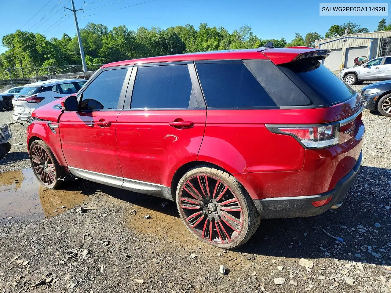 2016 Land Rover Range Rover Sport Se VIN: SALWG2PF0GA114928 Lot: 57052926