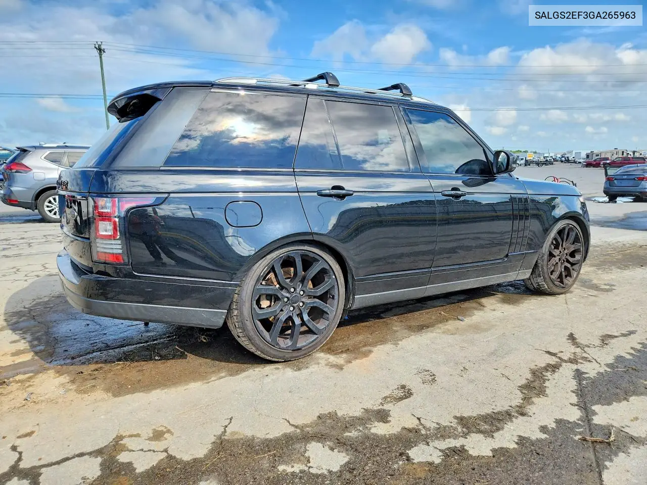 2016 Land Rover Range Rover Supercharged VIN: SALGS2EF3GA265963 Lot: 57822646
