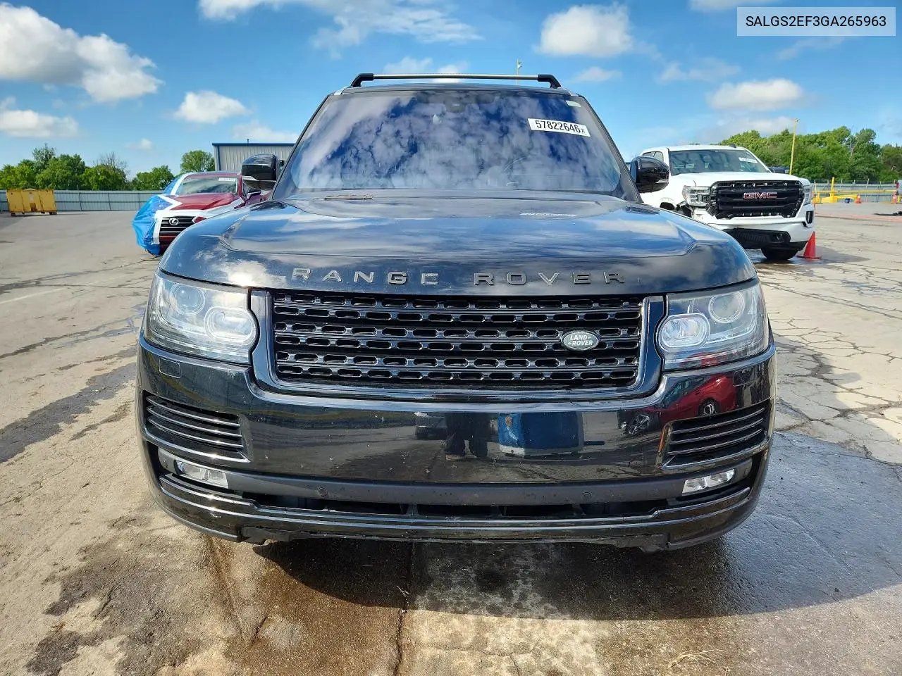 2016 Land Rover Range Rover Supercharged VIN: SALGS2EF3GA265963 Lot: 57822646