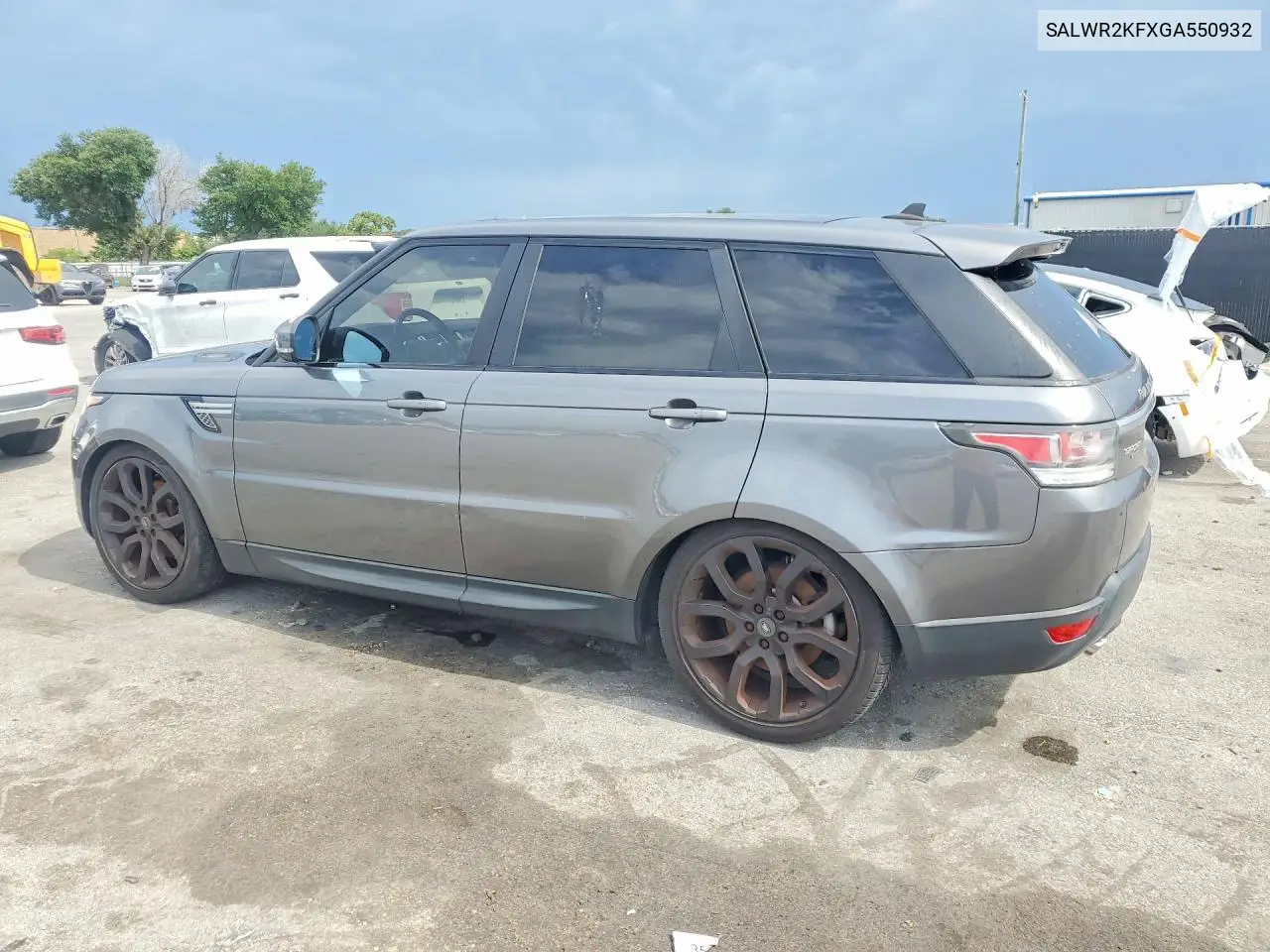 2016 Land Rover Range Rover Sport Hse VIN: SALWR2KFXGA550932 Lot: 58182986