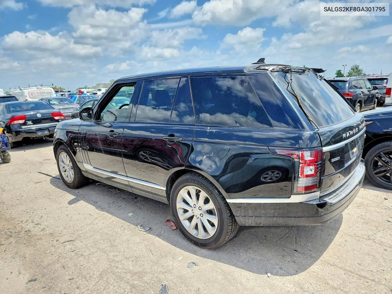2016 Land Rover Range Rover Hse VIN: SALGS2KF8GA301795 Lot: 58490006