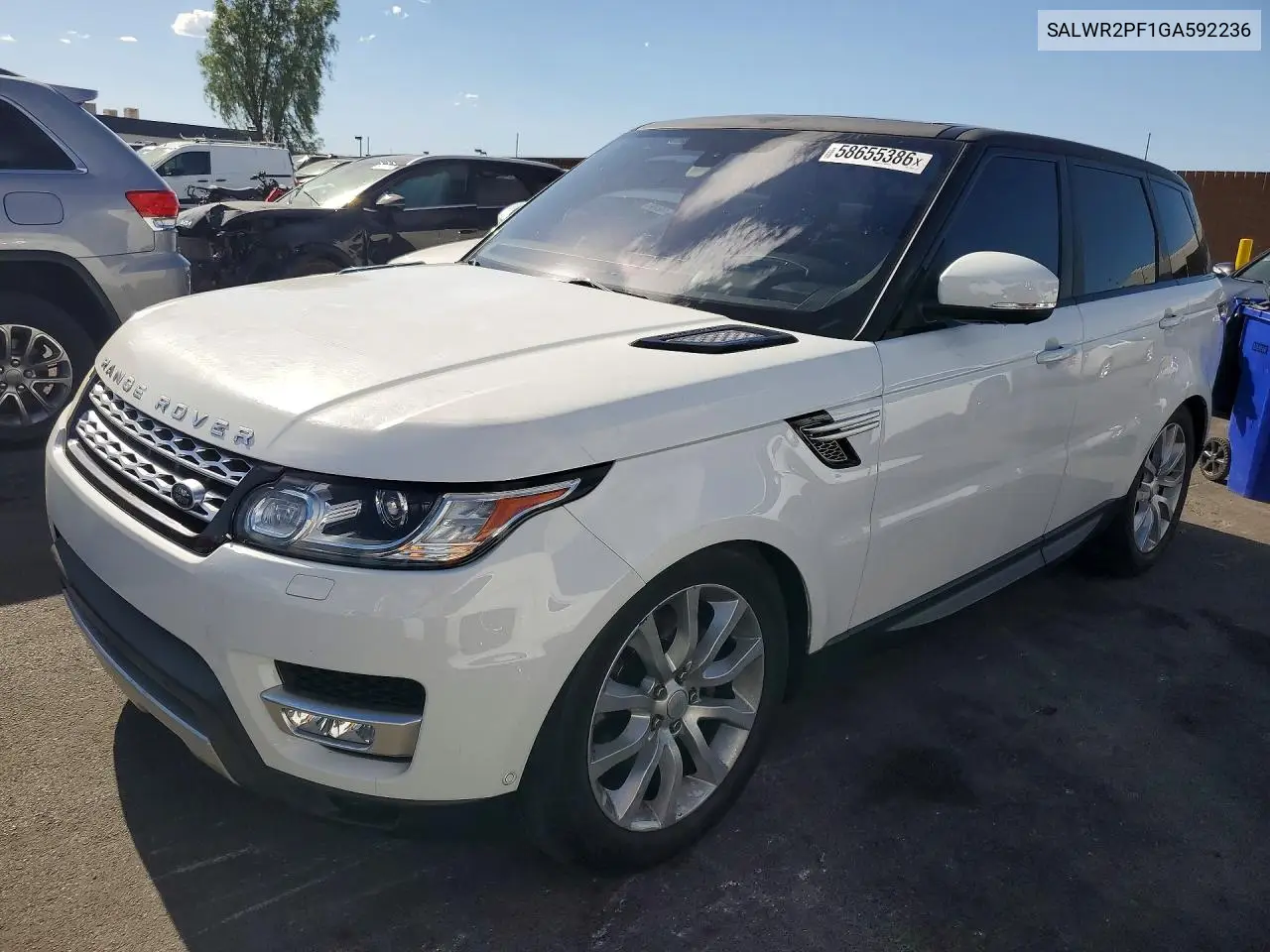 2016 Land Rover Range Rover Sport Hse VIN: SALWR2PF1GA592236 Lot: 58655386