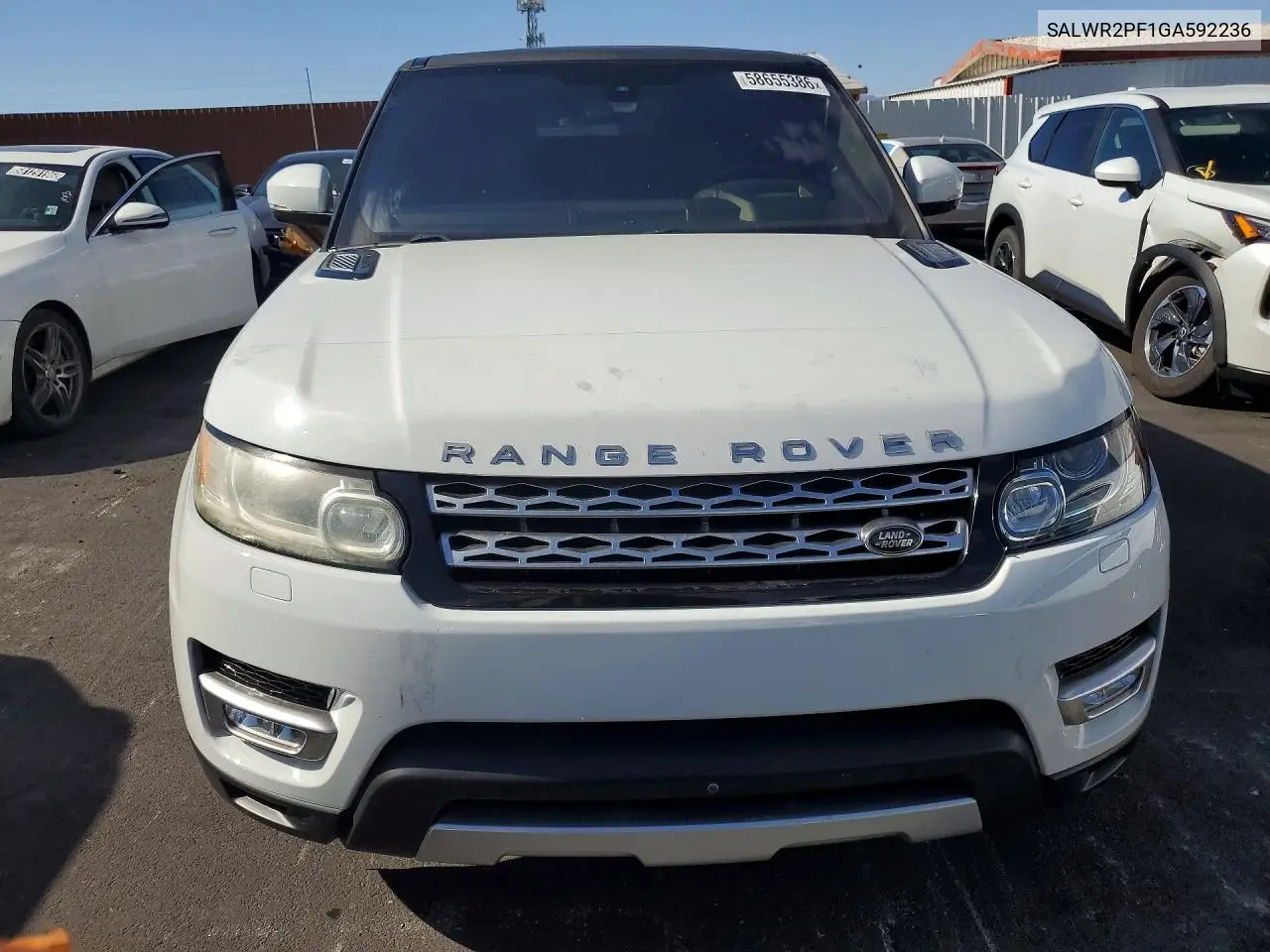 2016 Land Rover Range Rover Sport Hse VIN: SALWR2PF1GA592236 Lot: 58655386