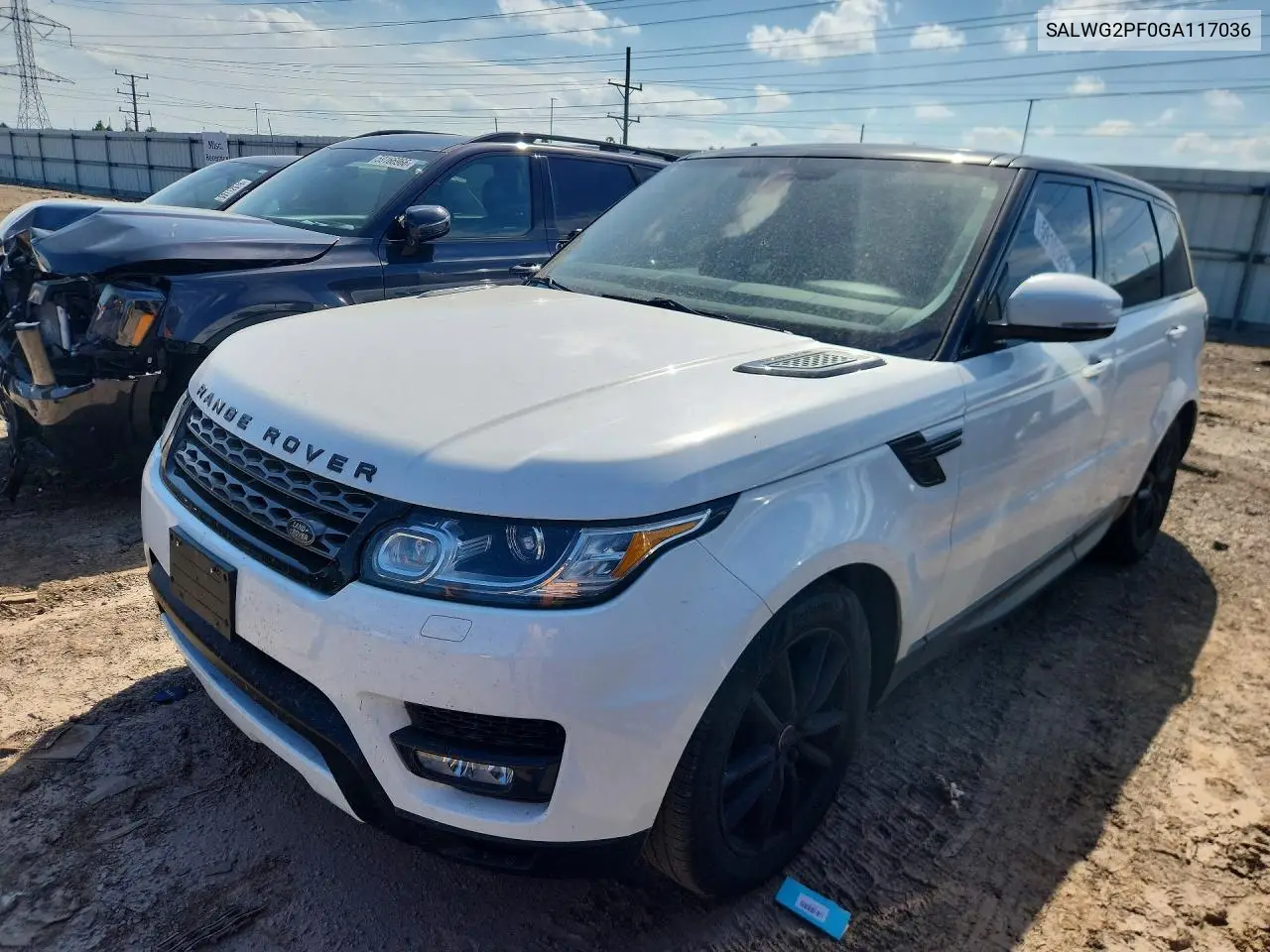 2016 Land Rover Range Rover Sport Se VIN: SALWG2PF0GA117036 Lot: 59103856