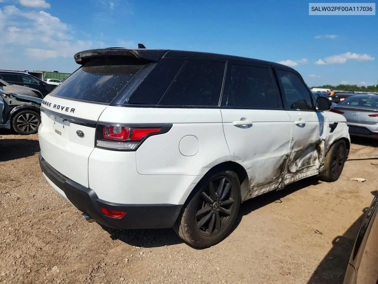 2016 Land Rover Range Rover Sport Se VIN: SALWG2PF0GA117036 Lot: 59103856