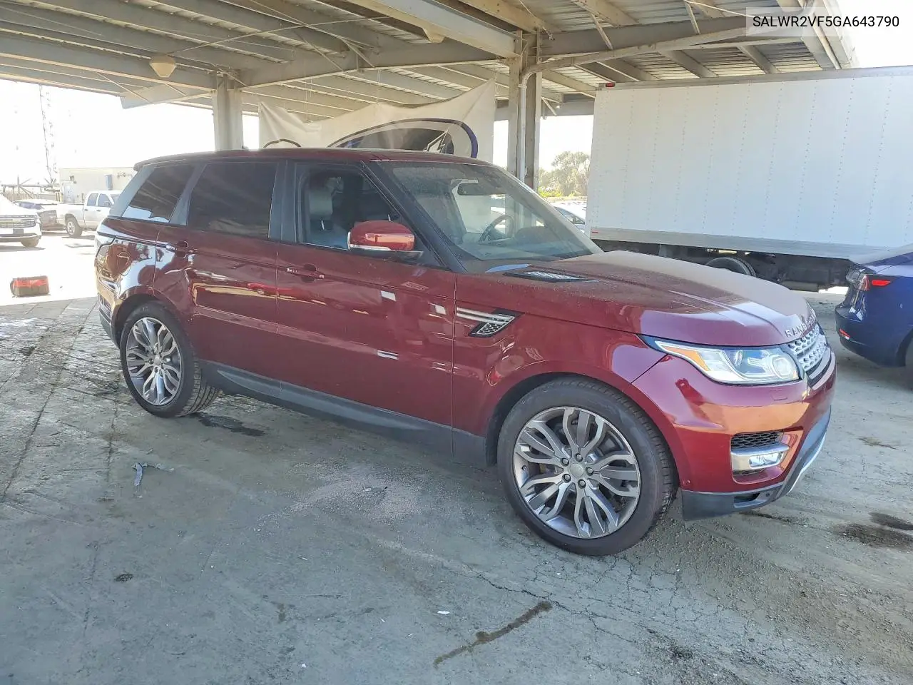 2016 Land Rover Range Rover Sport Hse VIN: SALWR2VF5GA643790 Lot: 59350356