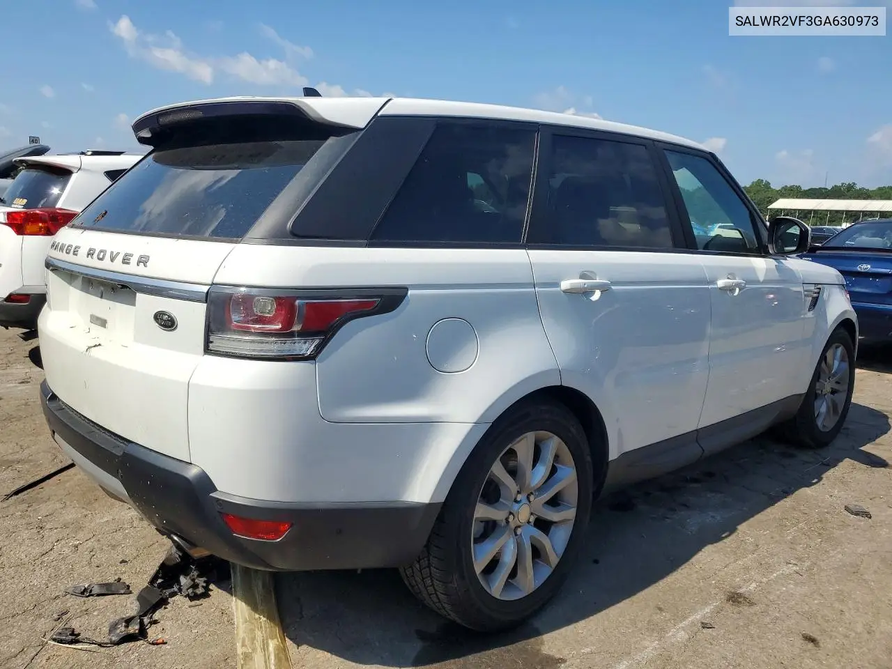 2016 Land Rover Range Rover Sport Hse VIN: SALWR2VF3GA630973 Lot: 59400036