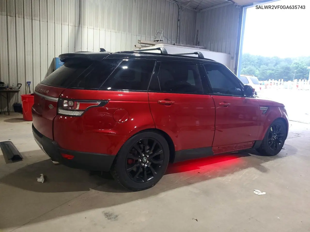 2016 Land Rover Range Rover Sport Hse VIN: SALWR2VF0GA635743 Lot: 59619796