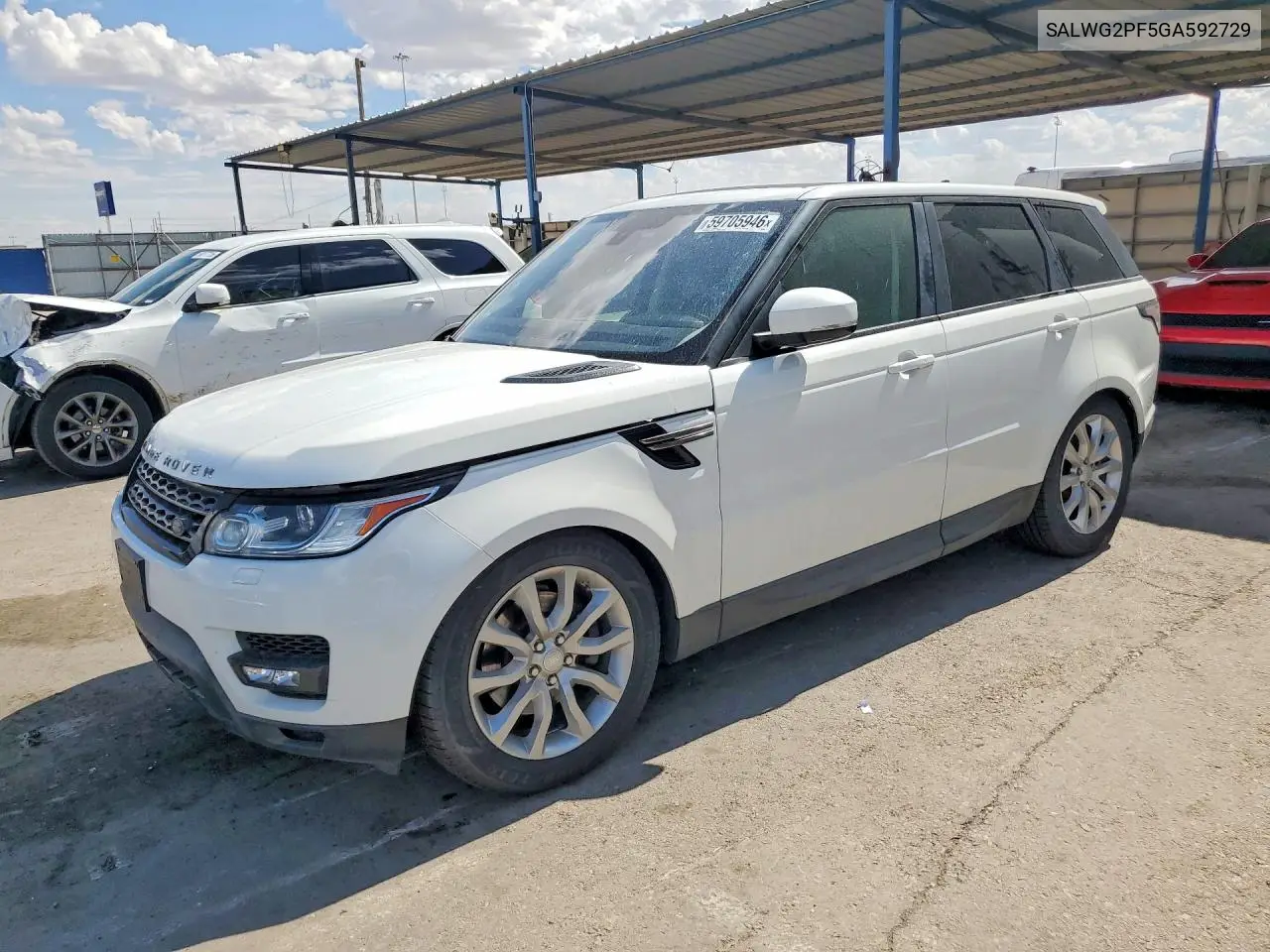 2016 Land Rover Range Rover Sport Se VIN: SALWG2PF5GA592729 Lot: 59705946