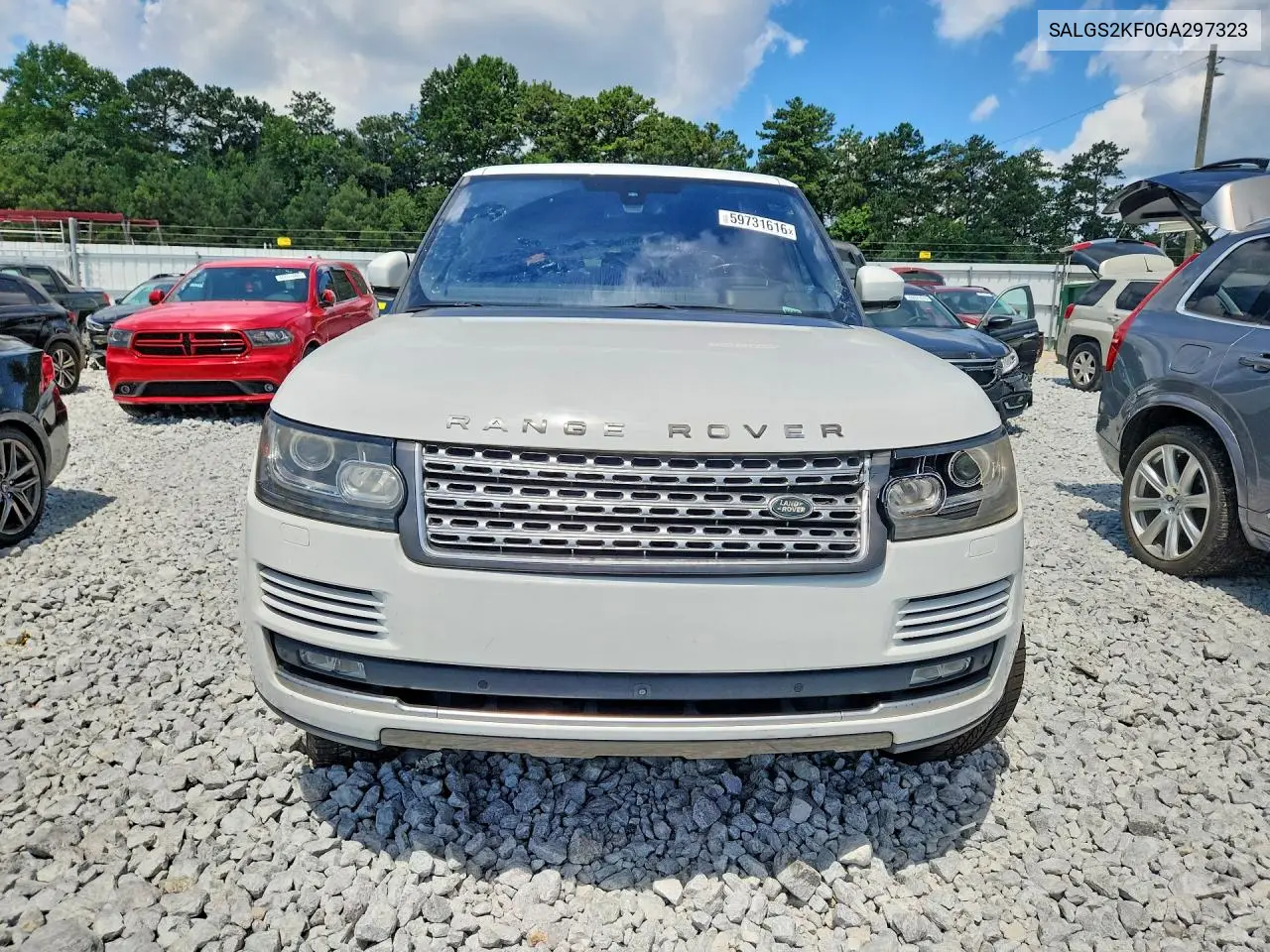 2016 Land Rover Range Rover Hse VIN: SALGS2KF0GA297323 Lot: 59731616