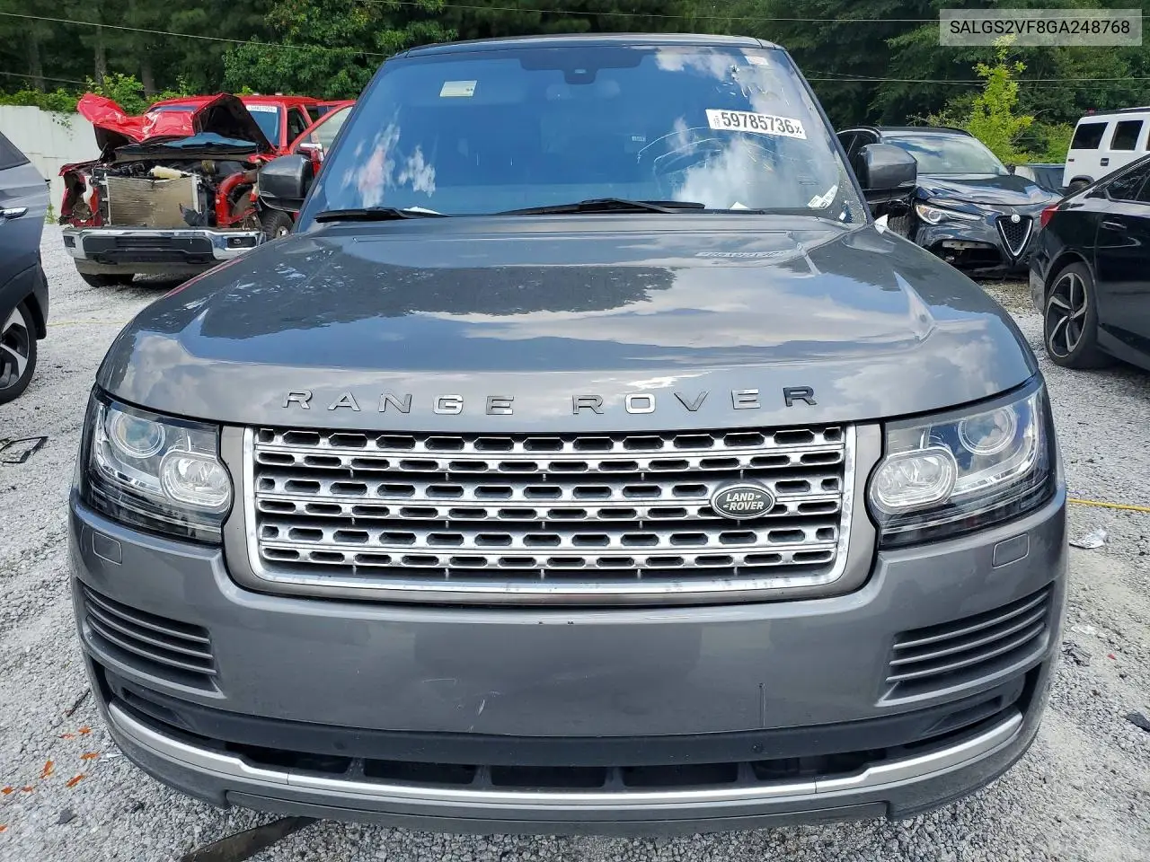 2016 Land Rover Range Rover Hse VIN: SALGS2VF8GA248768 Lot: 59785736
