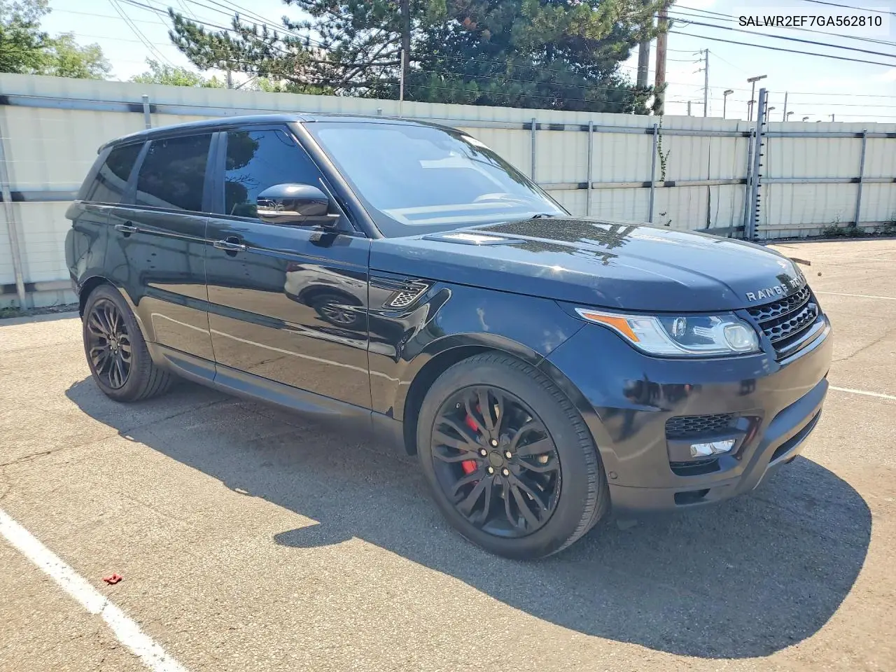 2016 Land Rover Range Rover Sport Sc VIN: SALWR2EF7GA562810 Lot: 59965096