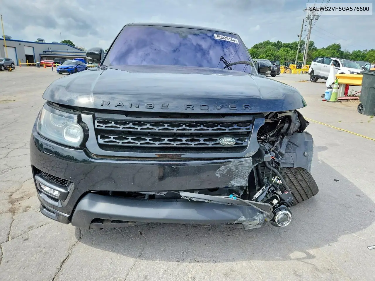 2016 Land Rover Range Rover Sport Hst VIN: SALWS2VF5GA576600 Lot: 60035186