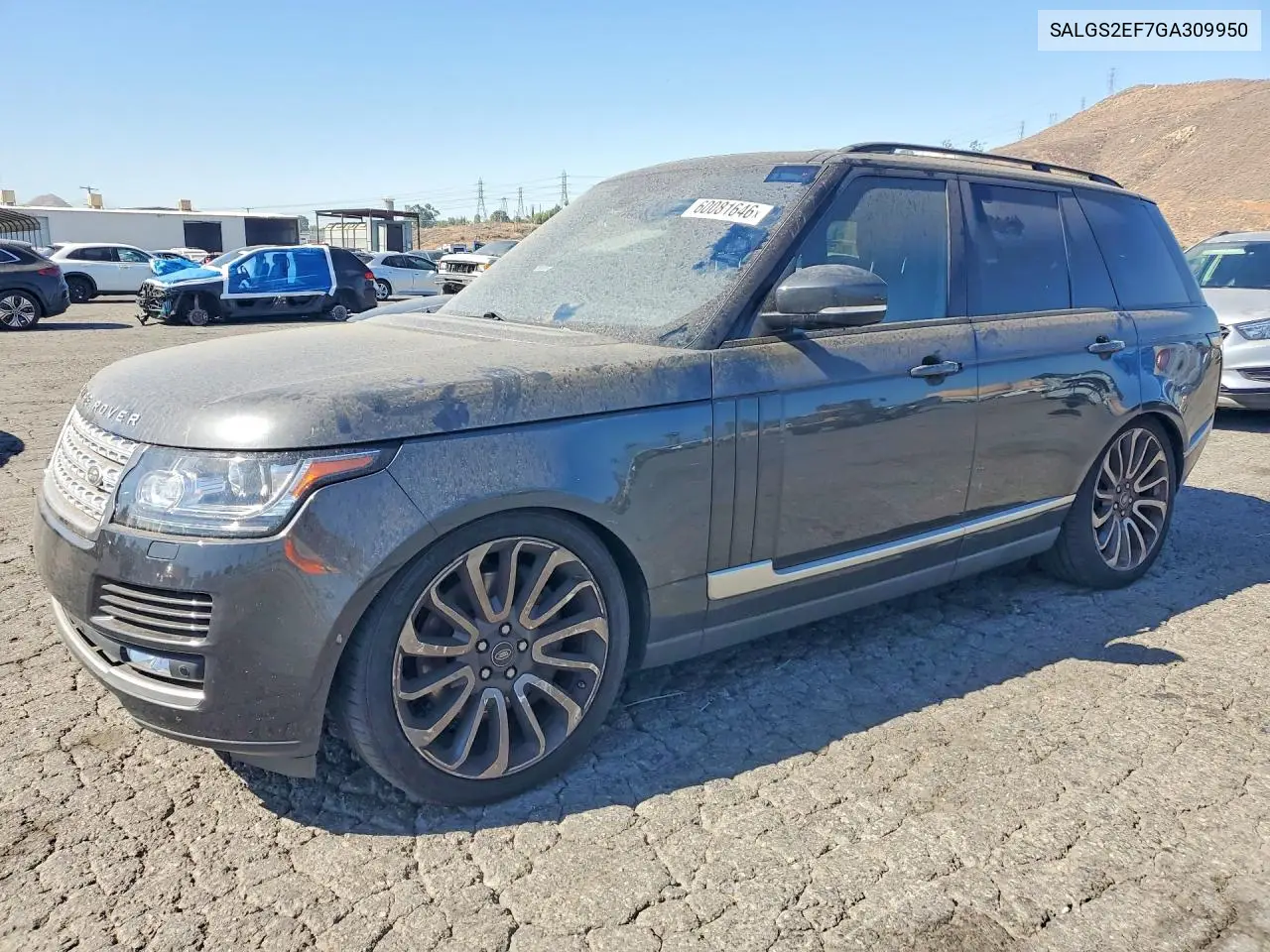 2016 Land Rover Range Rover Supercharged VIN: SALGS2EF7GA309950 Lot: 60081646