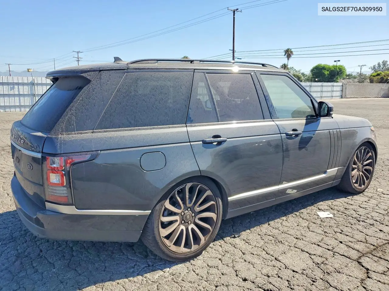 2016 Land Rover Range Rover Supercharged VIN: SALGS2EF7GA309950 Lot: 60081646