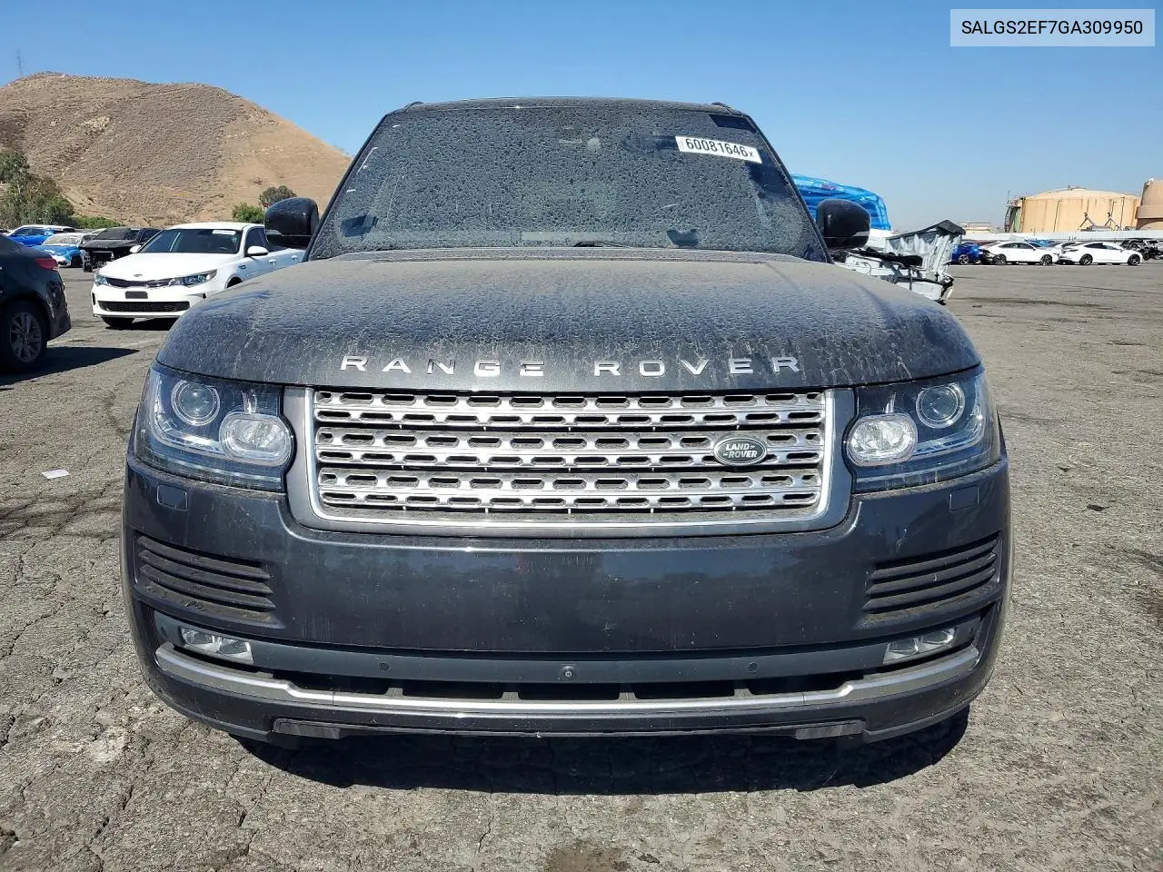 2016 Land Rover Range Rover Supercharged VIN: SALGS2EF7GA309950 Lot: 60081646