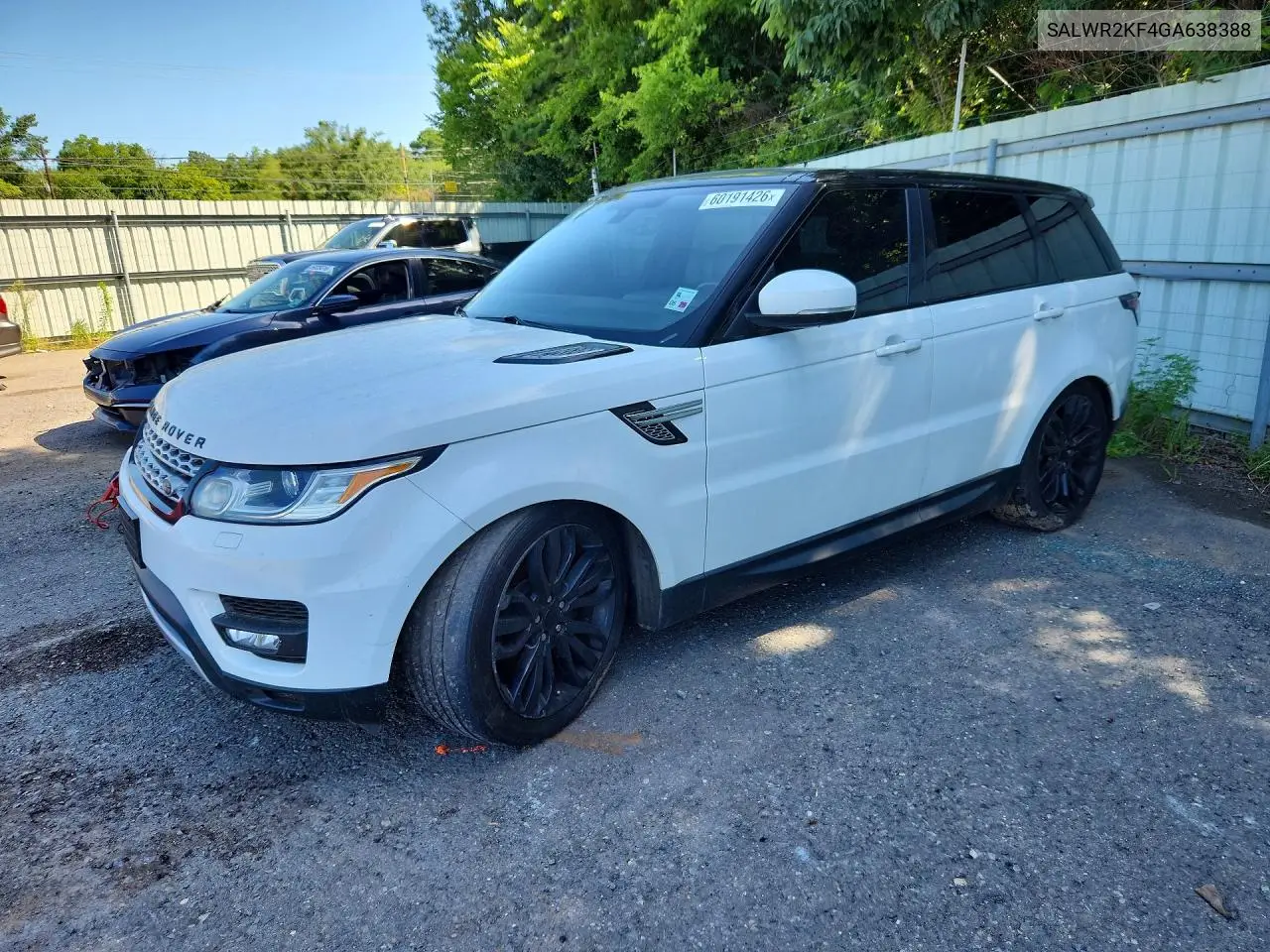 2016 Land Rover Range Rover VIN: SALWR2KF4GA638388 Lot: 60191426