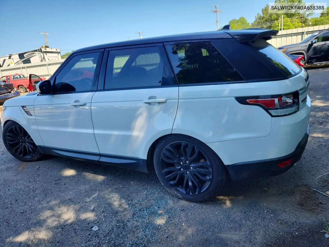 2016 Land Rover Range Rover VIN: SALWR2KF4GA638388 Lot: 60191426