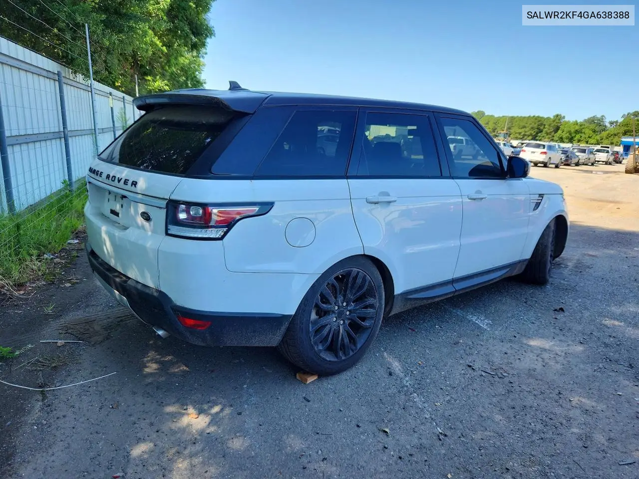 2016 Land Rover Range Rover VIN: SALWR2KF4GA638388 Lot: 60191426