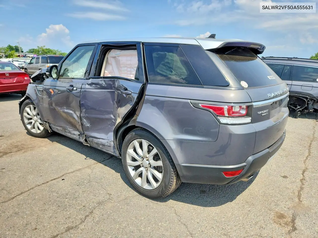 2016 Land Rover Range Rover Sport Hse VIN: SALWR2VF5GA555631 Lot: 60212366