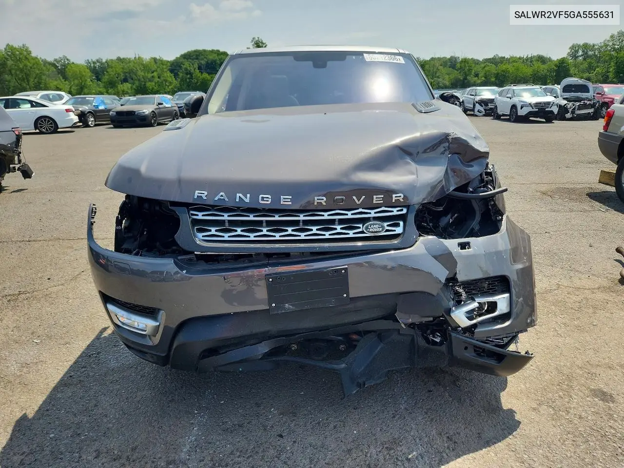 2016 Land Rover Range Rover Sport Hse VIN: SALWR2VF5GA555631 Lot: 60212366