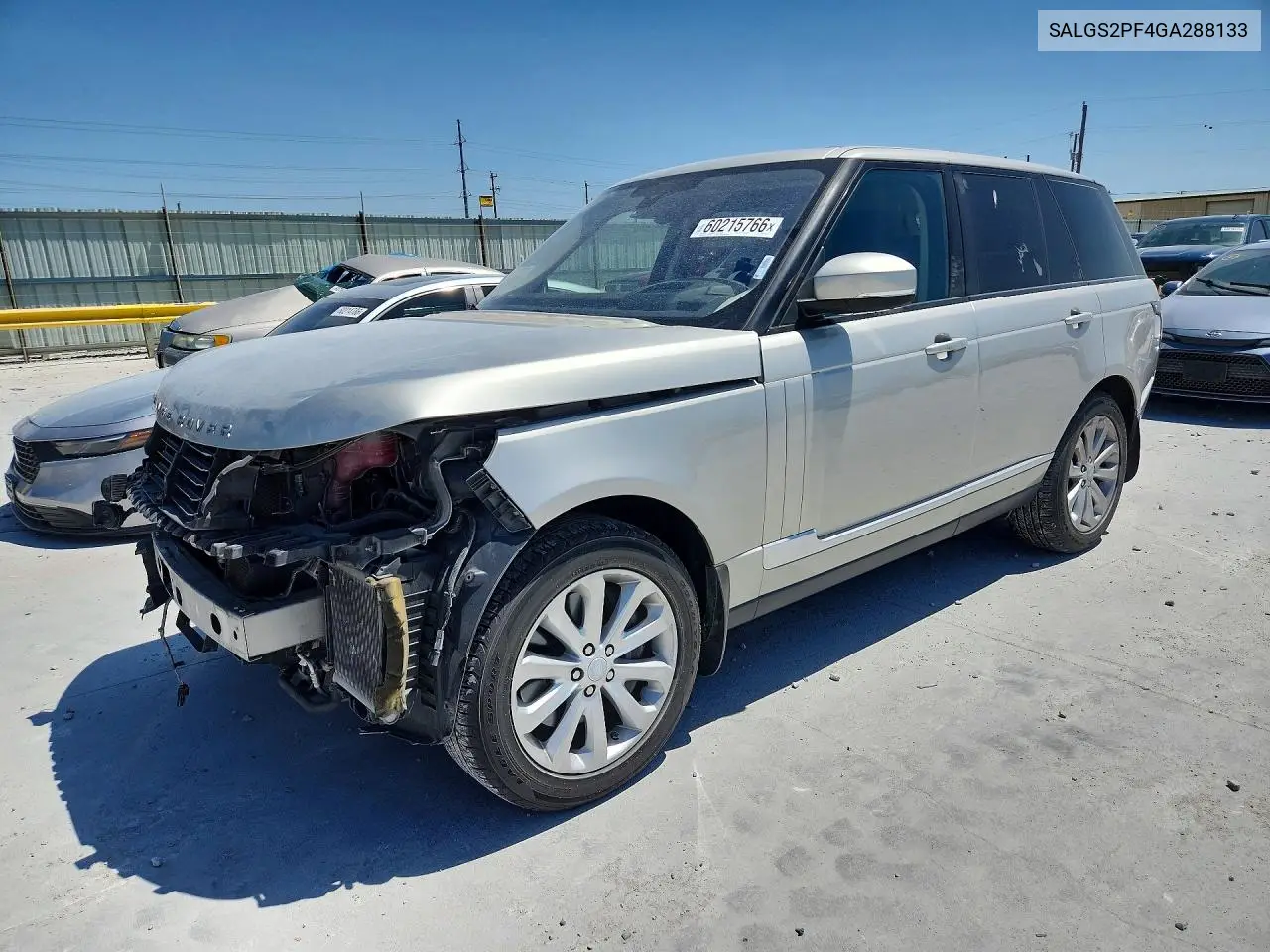 2016 Land Rover Range Rover Hse VIN: SALGS2PF4GA288133 Lot: 60215766