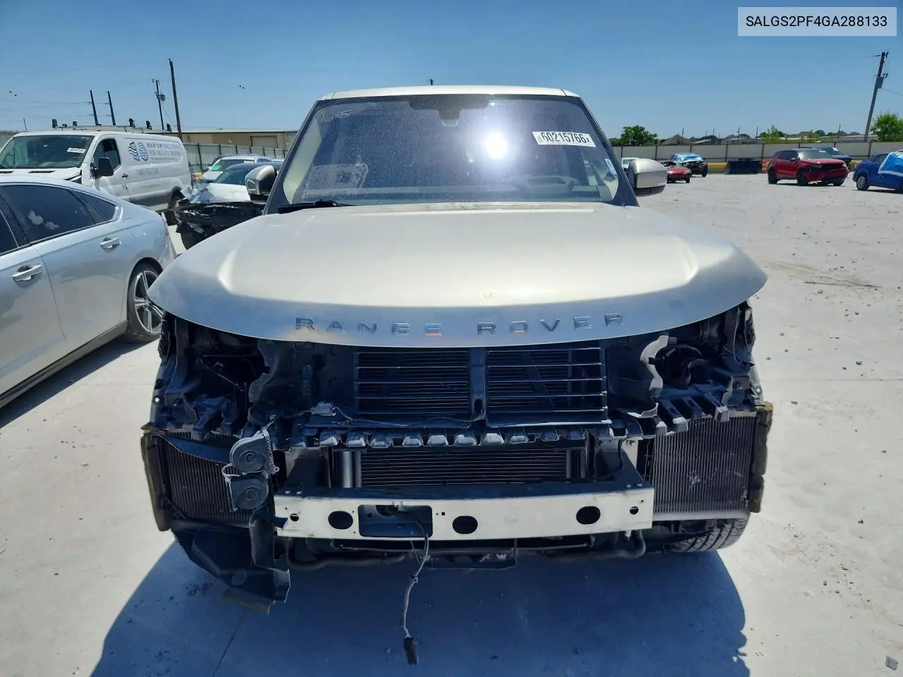 2016 Land Rover Range Rover Hse VIN: SALGS2PF4GA288133 Lot: 60215766