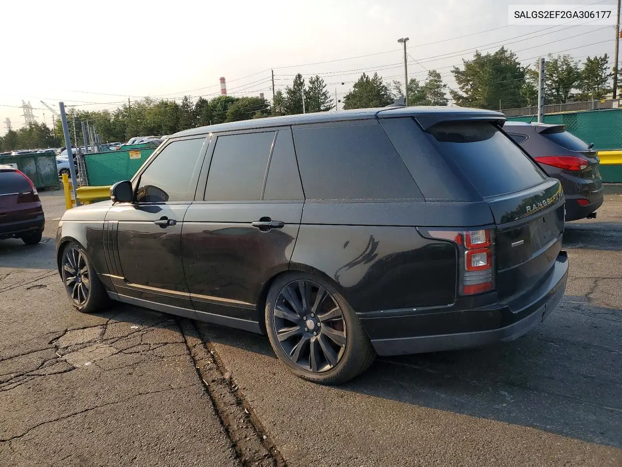 2016 Land Rover Range Rover Supercharged VIN: SALGS2EF2GA306177 Lot: 60217156