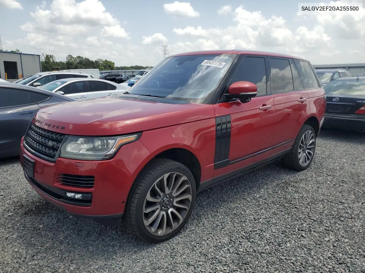2016 Land Rover Range Rover Autobiography VIN: SALGV2EF2GA255500 Lot: 60437776